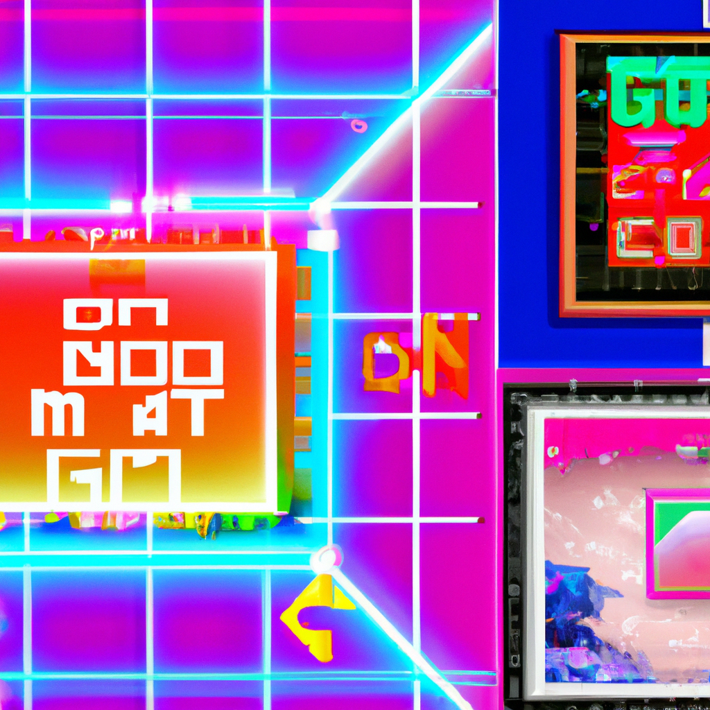 ArcadeForge hero collage: neon joystick, modular tiles, UI overlays