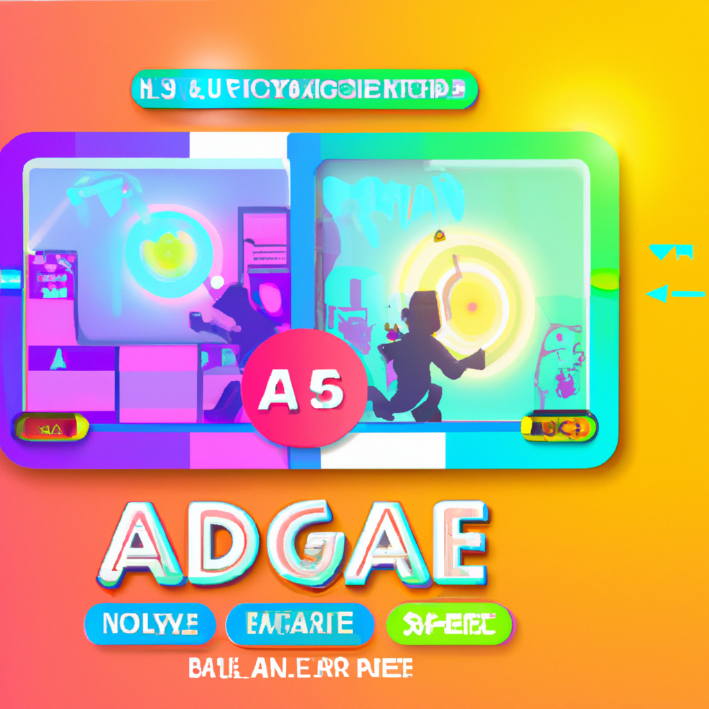 Screenshot: arcade duel with neon overlays